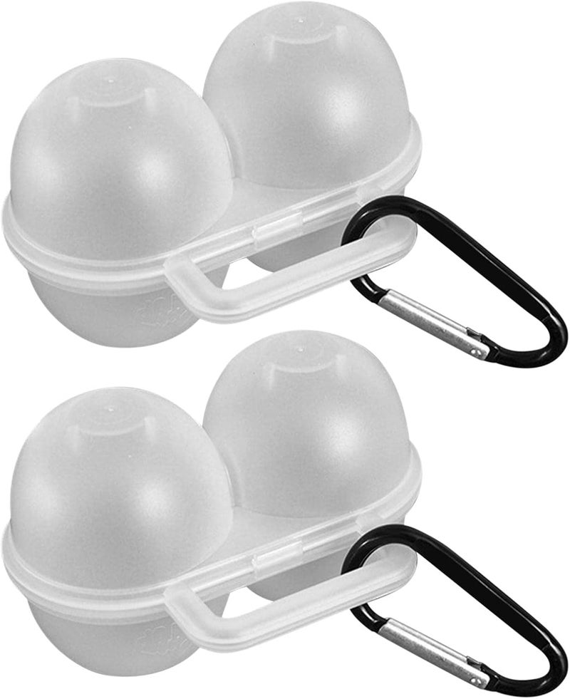 NOWHYX 2pcs Eggs Carrier Case, Portable 2 Girds Egg Holder Container with D Buckle, Reusable Plastic Leakproof Shockproof Eggs Box Egg Tray for Kitchen Outdoor Camping Picnic Hiking - Image 1